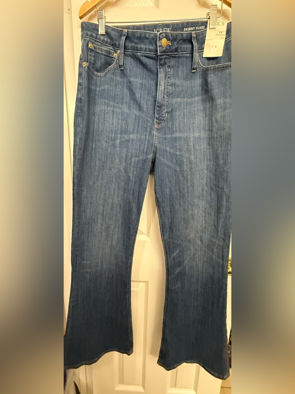 J. Crew Mid-Blue Skinny Flare Jeans Sz 33(0212)